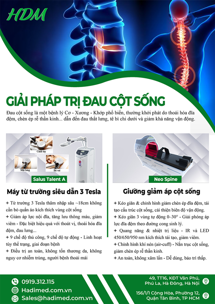 Combo thiết bị Giải pháp trị đau cột sống