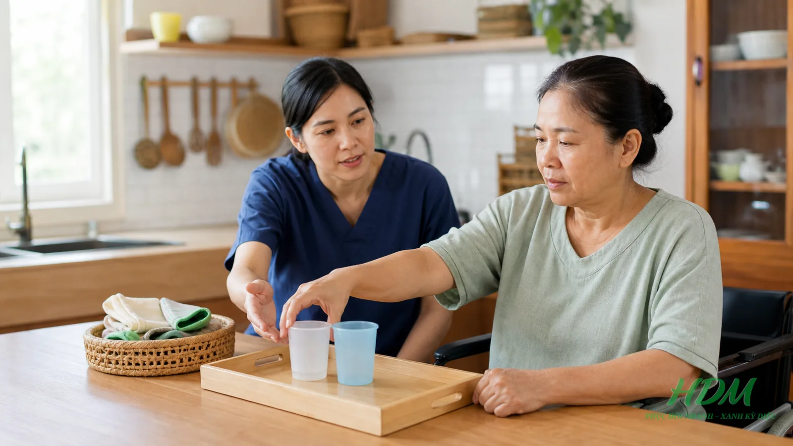 Người bệnh luyện hoạt động hằng ngày trong chương trình phục hồi