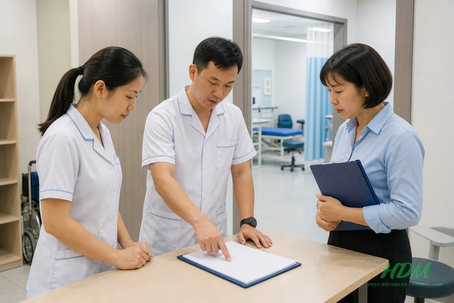 Nhân sự khoa PHCN Việt Nam họp đào tạo và nghiệm thu quy trình